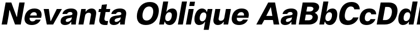 Nevanta Oblique font