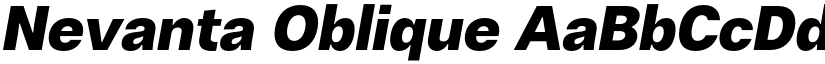 Nevanta Oblique font