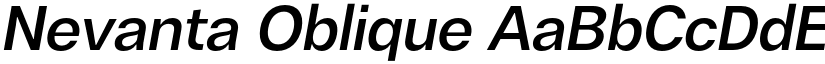 Nevanta Oblique font