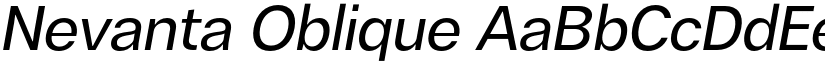 Nevanta Oblique font