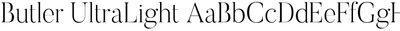 Butler UltraLight font