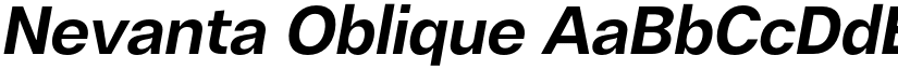Nevanta Oblique font