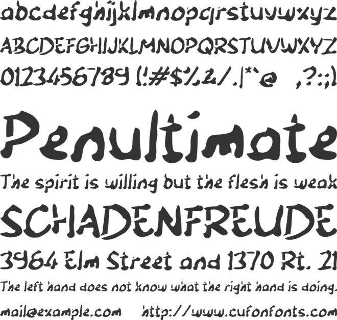 Xaberkena font preview