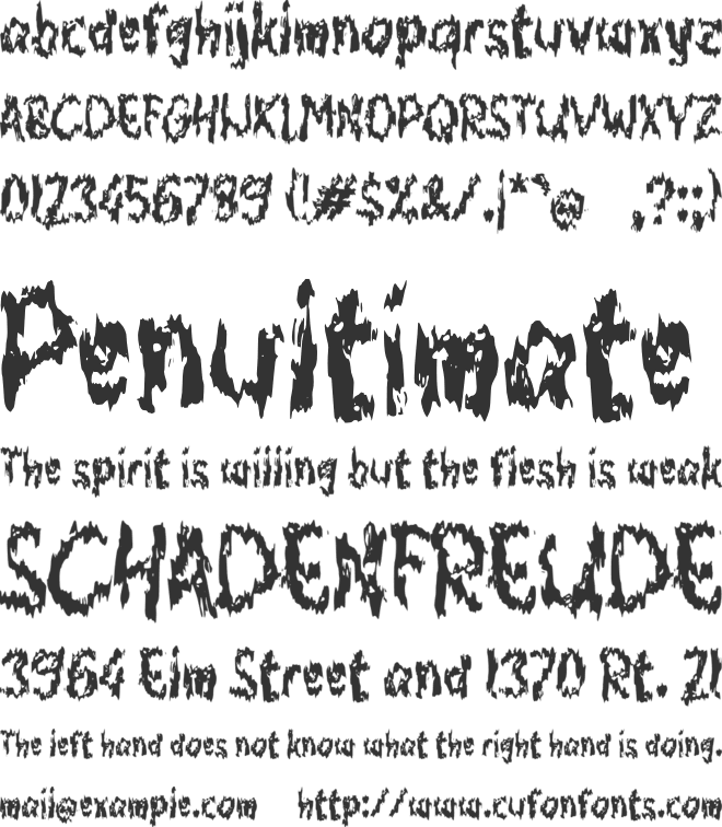 Xabresyon font preview