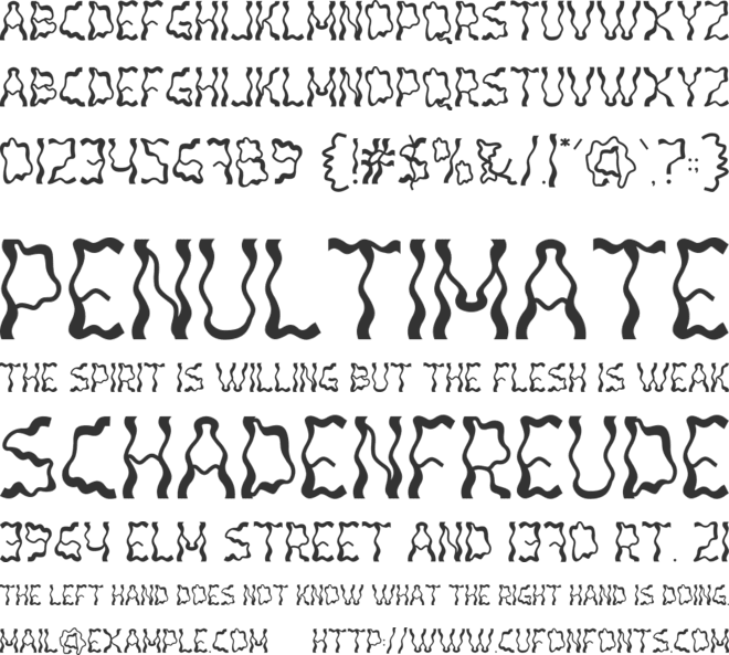 Wavy Pulse font preview