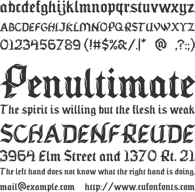 Vulture Kingdom font preview