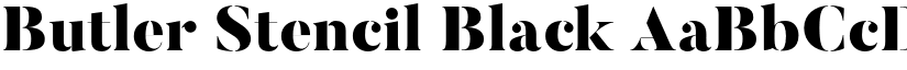 Butler Stencil Black font