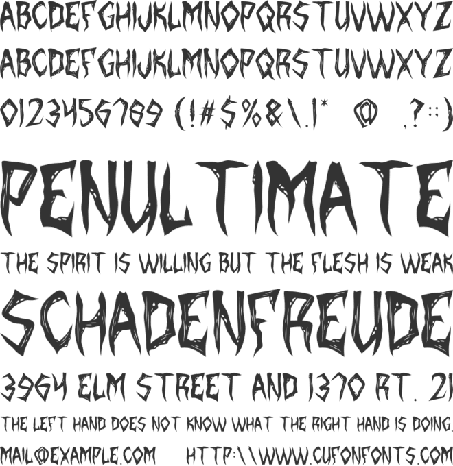 Vexed Angel font preview