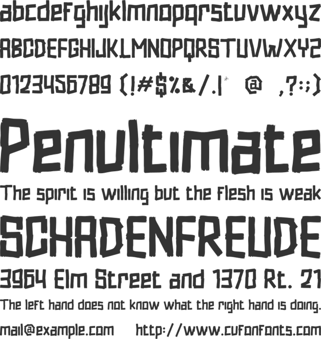 Trunk Track font preview