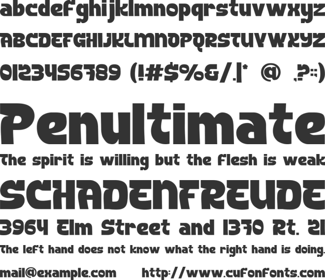 Tectron Modern font preview