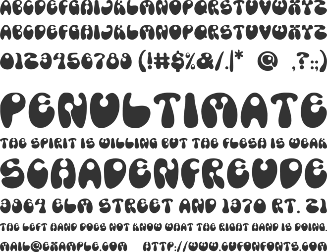 Tango Groove font preview