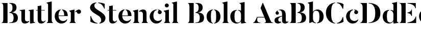 Butler Stencil Bold font