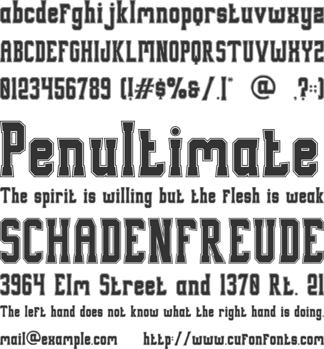 Strik Path font preview