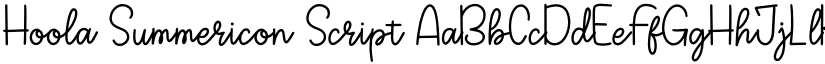 Hoola Summericon Script font