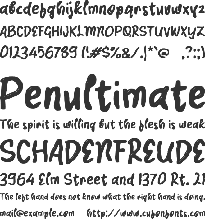 Xabfayin font preview