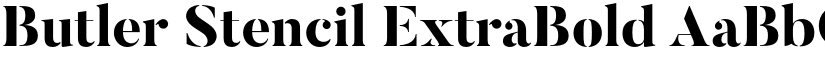 Butler Stencil ExtraBold font