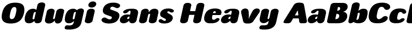Odugi Sans Heavy font