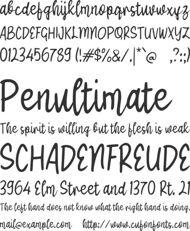 Xabecike font preview