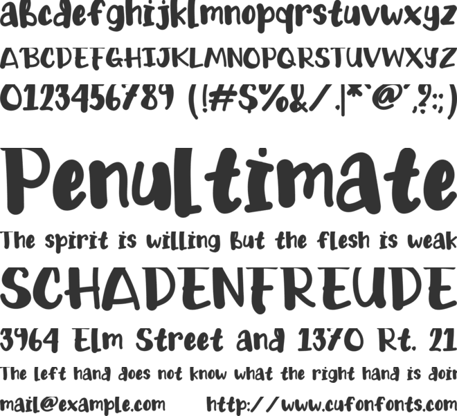 Kiddie Barra font preview