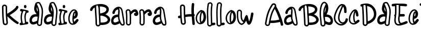 Kiddie Barra Hollow font