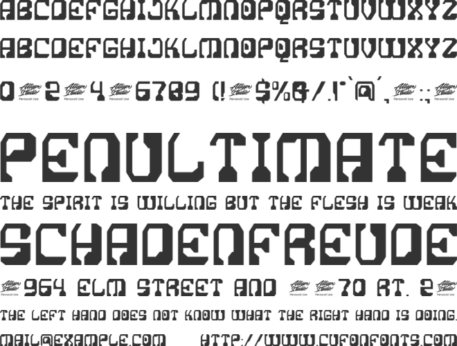 Cosmic Echoes font preview