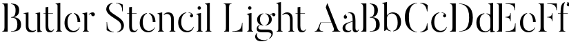 Butler Stencil Light font