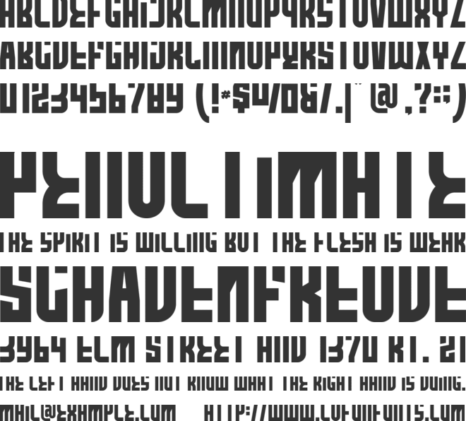 Exhotic - Personal use font preview