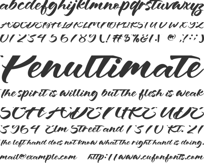 Spartan Brush - Personal Use font preview