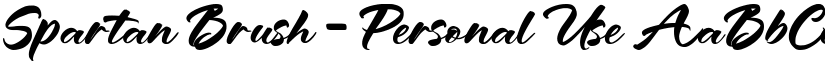 Spartan Brush - Personal Use font