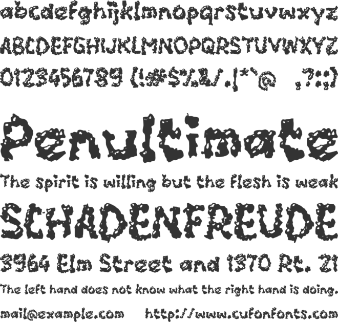 Xabuapula font preview