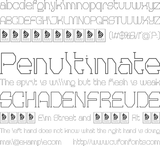 Lost Entity font preview