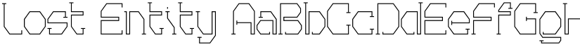 Lost Entity font