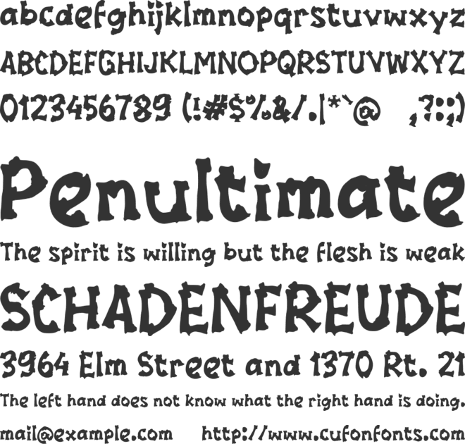 Xabetamu font preview