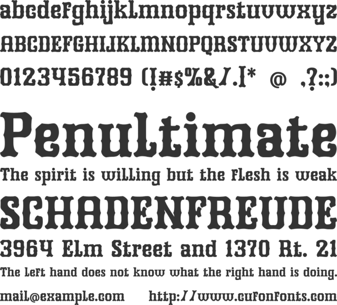 Dendora font preview