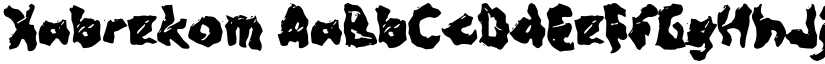 Xabrekom font