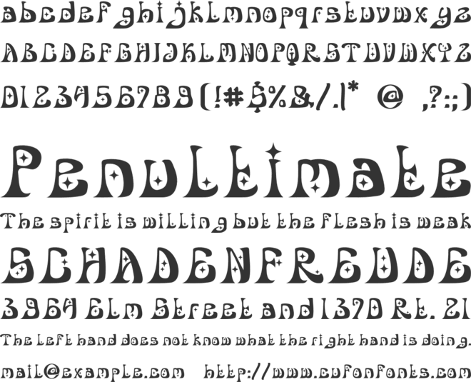 Stellar Dreams font preview