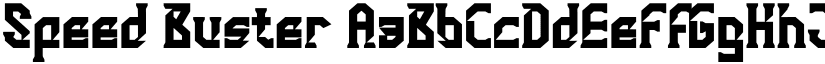 Speed Buster font download