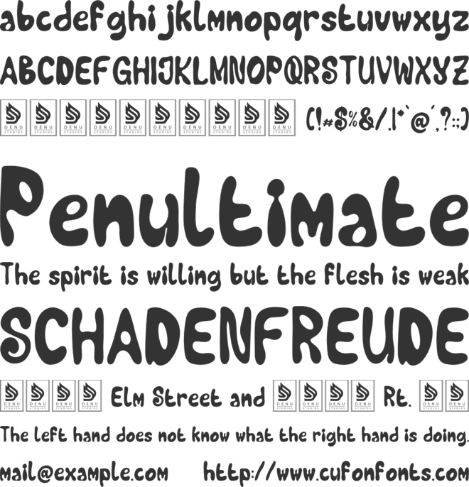 Dooby Derby font preview