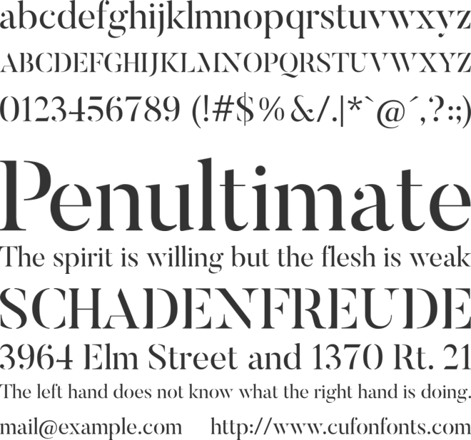 Butler Stencil font preview