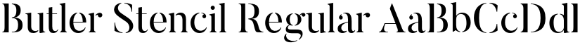 Butler Stencil Regular font