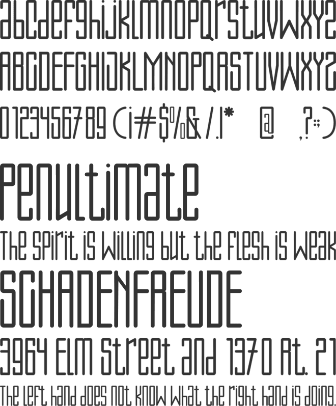 Skytown font preview