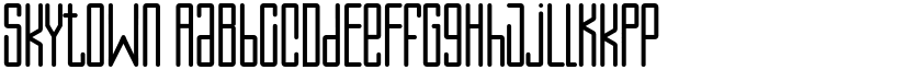 Skytown font