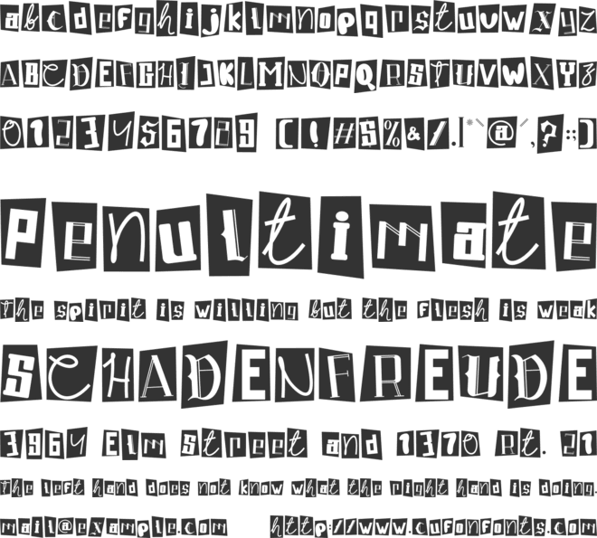 Shape Shift font preview