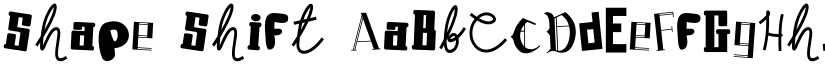 Shape Shift font