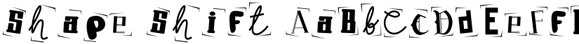 Shape Shift font