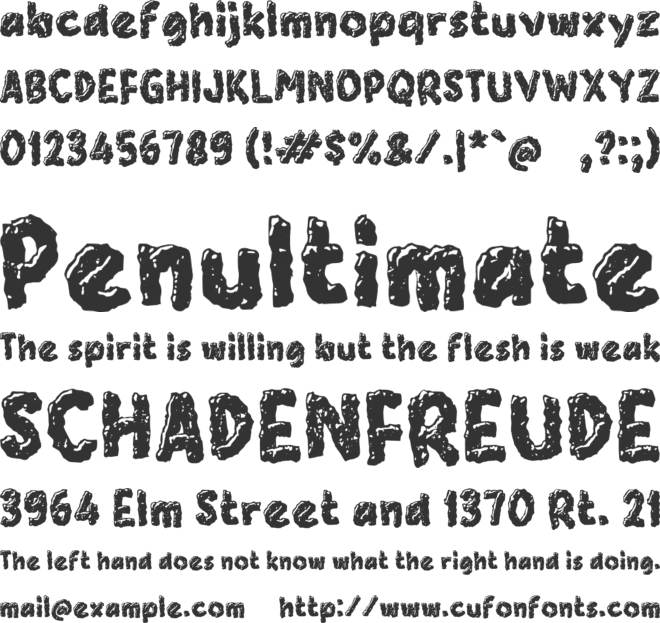 Xablore font preview