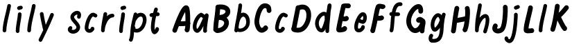 lily script font