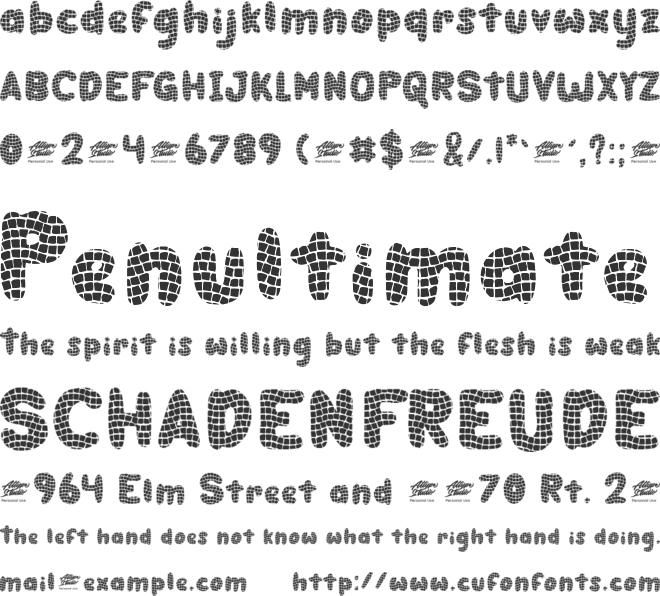 Rune Mosaic font preview