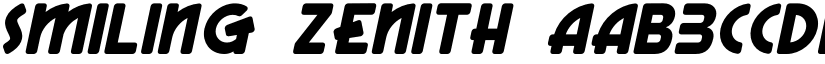SMILING ZENITH font