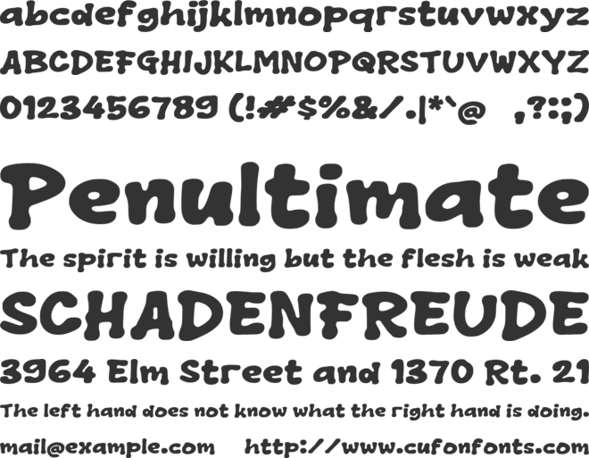 Xacutea font preview